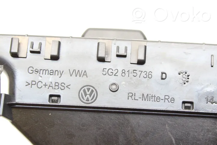Volkswagen Golf VII Garniture, panneau de grille d'aération 5G2819728