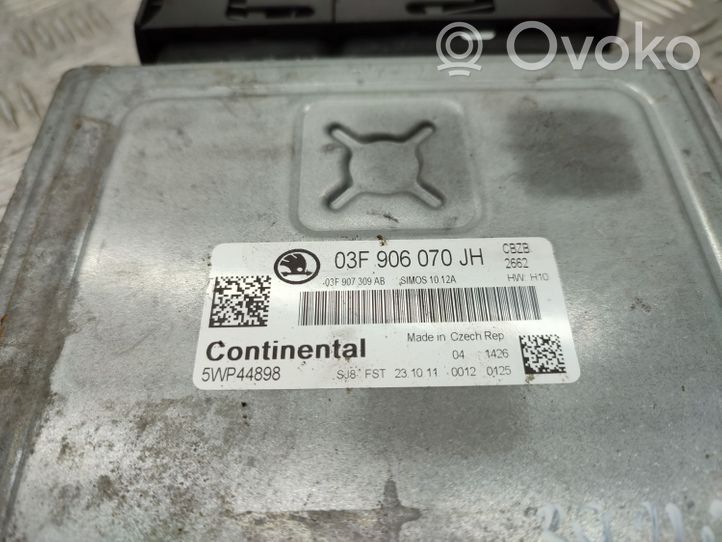 Skoda Yeti (5L) Komputer / Sterownik ECU i komplet kluczy 1K0937085L