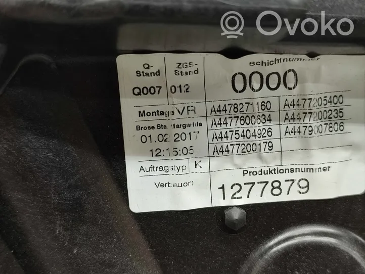 Mercedes-Benz Vito Viano W447 Mécanisme de lève-vitre avant sans moteur A4478271160