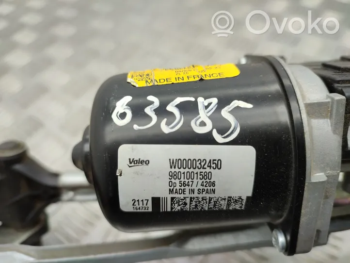 Citroen C4 Cactus Tringlerie et moteur d'essuie-glace avant 9801001580