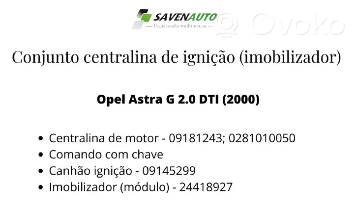 Opel Astra G Modulo di controllo avvio/arresto 