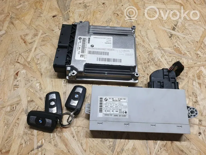 BMW 3 E90 E91 Kit centralina motore ECU e serratura 7801712