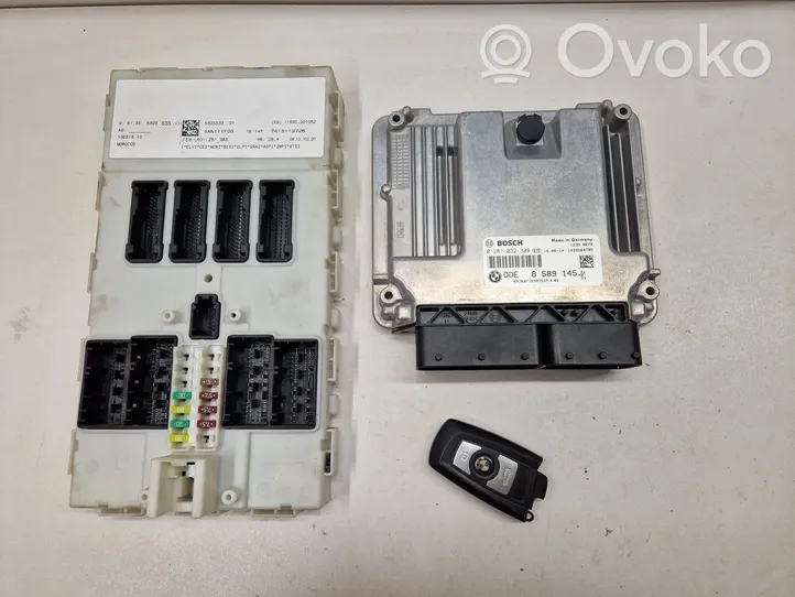 BMW 1 F20 F21 Juego de cerradura y set ECU del motor 6825533