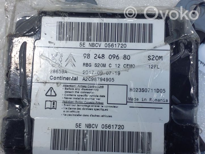 Citroen C3 Sterownik / Moduł Airbag 9824809680