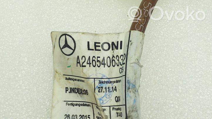 Mercedes-Benz A W176 Minus / Klema / Przewód akumulatora A2465406332