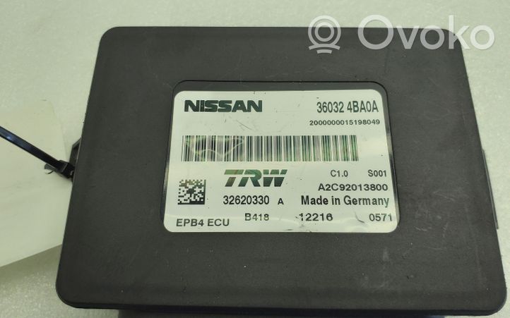 Nissan Qashqai Module de commande de frein à main 360324BA0A