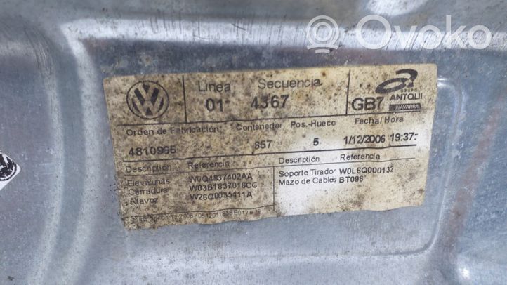 Volkswagen Polo IV 9N3 Etuikkunan nostomekanismi ilman moottoria 6Q4837756