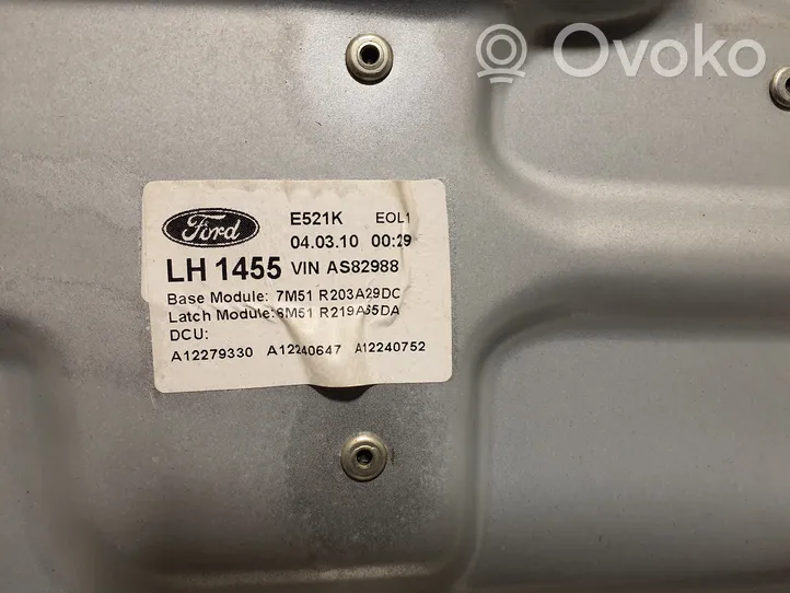 Ford Kuga I Mécanisme de lève-vitre avant sans moteur 7M51R203A29DC