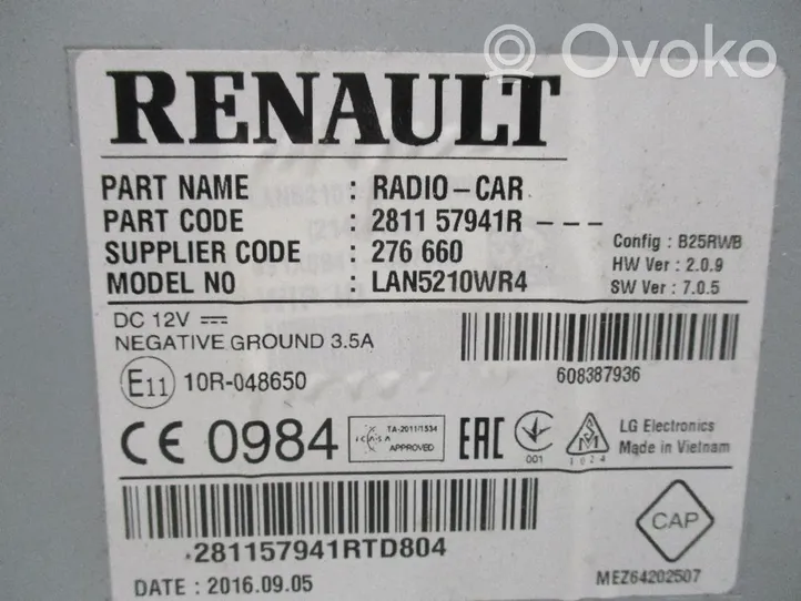Renault Clio IV Écran / affichage / petit écran 281151969R