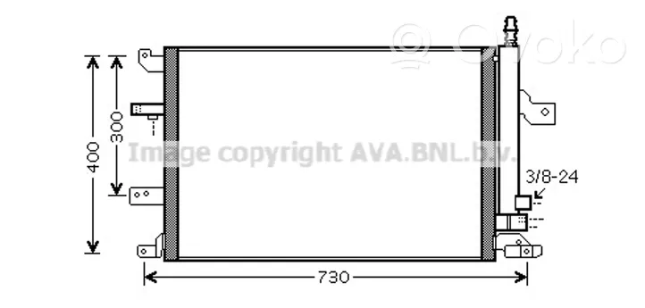 Volvo S60 A/C cooling radiator (condenser) 31267200