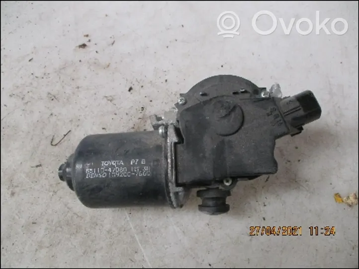 Toyota Prius (NHW20) Tringlerie et moteur d'essuie-glace avant 8511047080