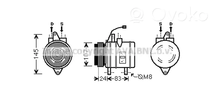 Chevrolet Matiz Kompresor / Sprężarka klimatyzacji A/C 95485075