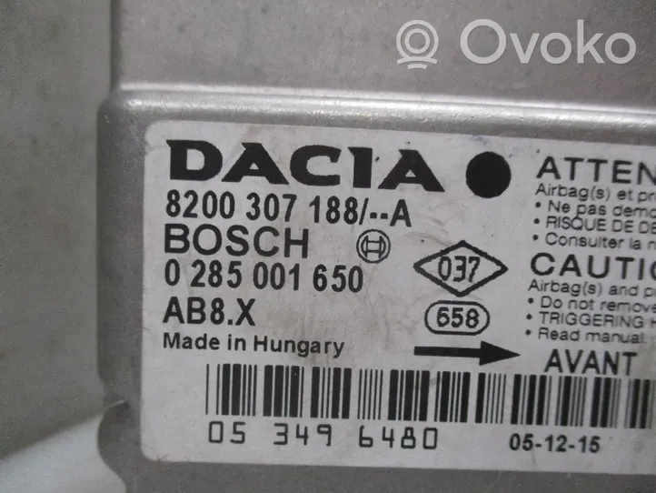 Dacia Logan I Turvatyynyn ohjainlaite/moduuli 8200307188