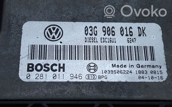 Volkswagen Touran I Moottorin ohjainlaite/moduuli (käytetyt) 03G906016DK