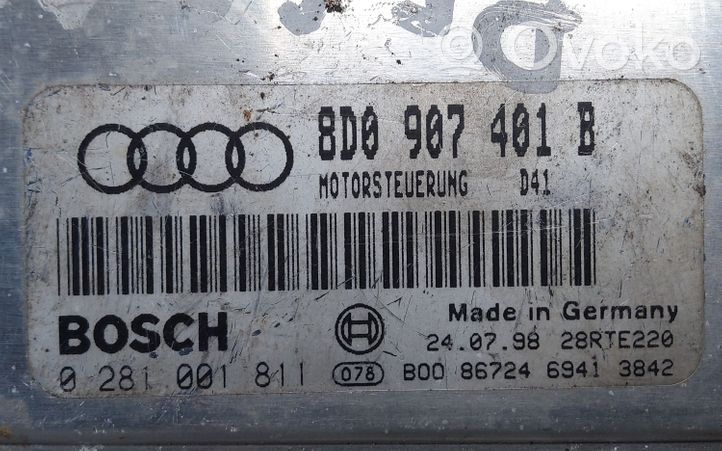 Audi A4 S4 B5 8D Centralina/modulo motore ECU 8D0907401B