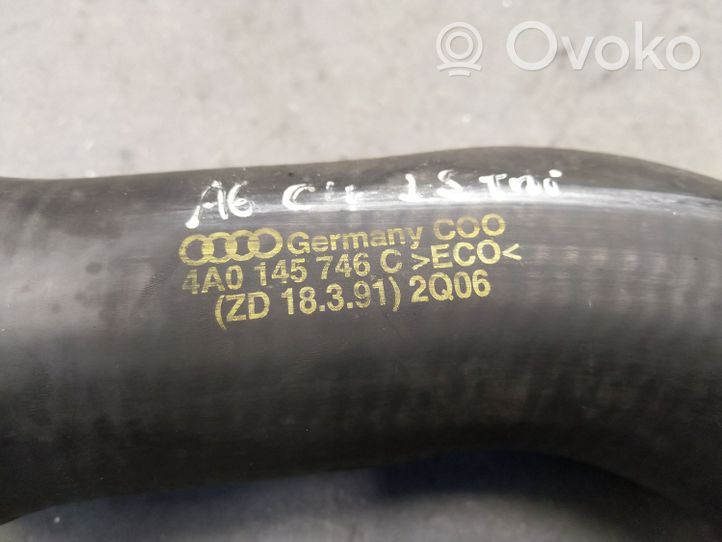 Audi 100 S4 C4 Tube d'admission de tuyau de refroidisseur intermédiaire 4A0145746C