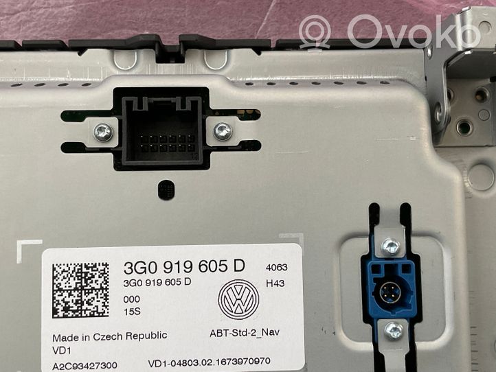 Volkswagen PASSAT B8 Panel / Radioodtwarzacz CD/DVD/GPS 3G0919605D