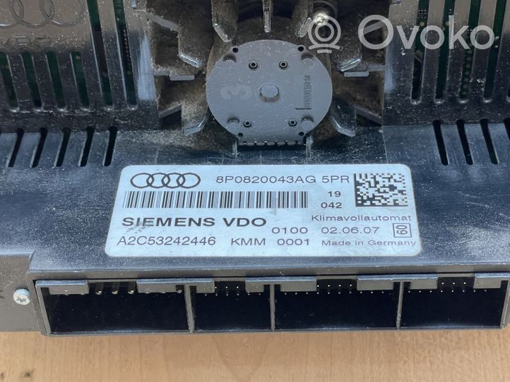 Audi A3 S3 A3 Sportback 8P Oro kondicionieriaus/ klimato/ pečiuko valdymo blokas (salone) A2C53242446