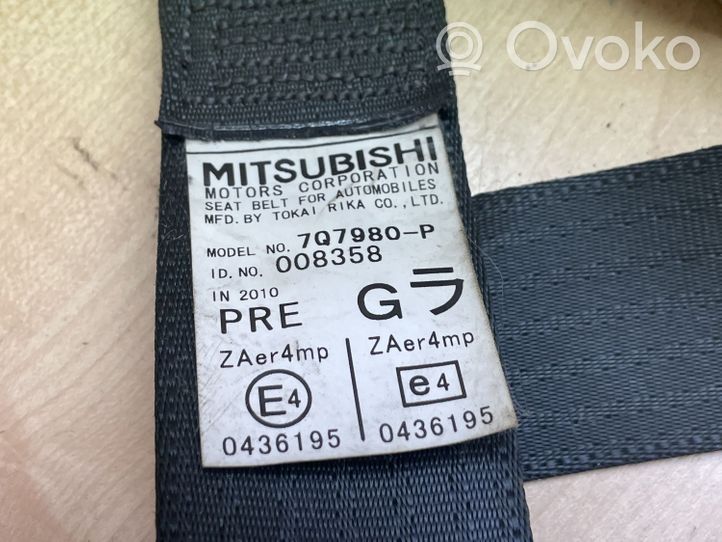 Mitsubishi Lancer X Pas bezpieczeństwa fotela przedniego 7Q7980P