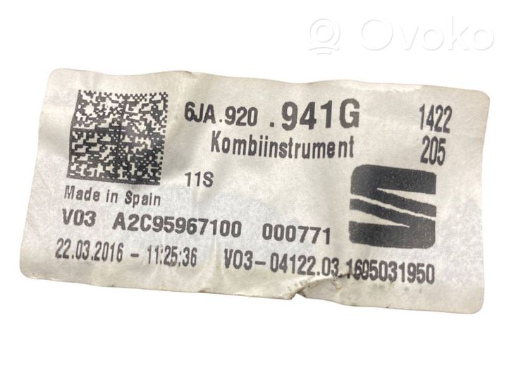 Seat Toledo IV (NH) Tachimetro (quadro strumenti) 6JA920941G