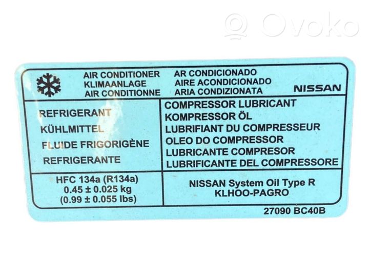 Nissan Note (E11) Dangtis variklio (kapotas) 27090BC40B