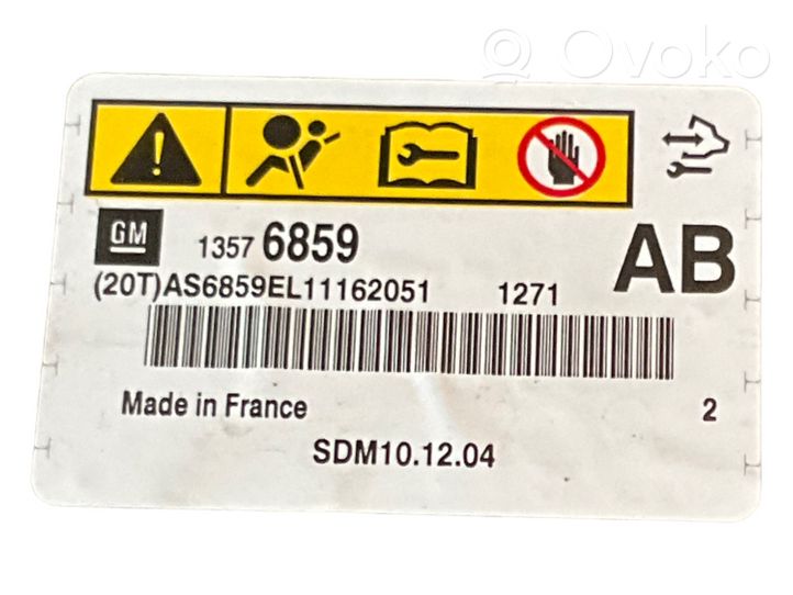 Opel Meriva B Sterownik / Moduł Airbag 13576859