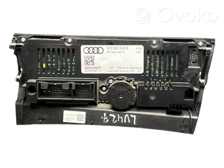 Audi A4 S4 B8 8K Gaisa kondicioniera / klimata kontroles / salona apsildes vadības bloks (salonā) 8T2820043S