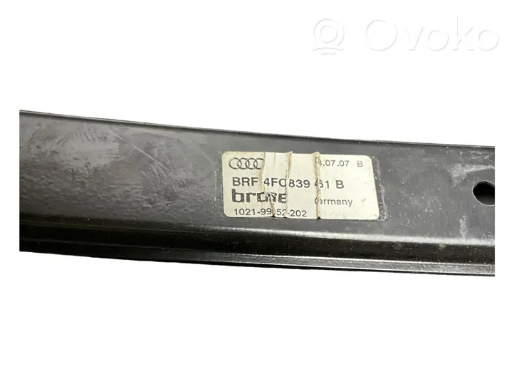 Audi A6 S6 C6 4F Mechanizm podnoszenia szyby tylnej bez silnika 4F0839461B