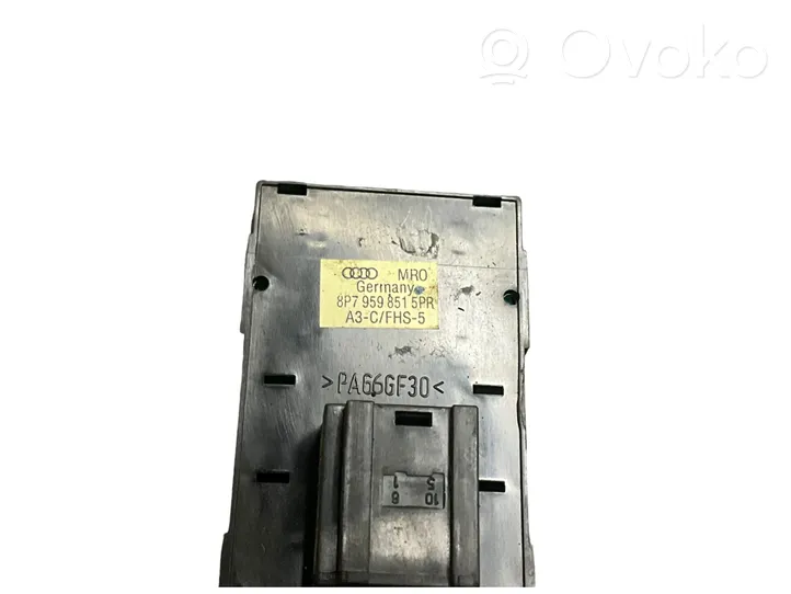 Audi A3 S3 A3 Sportback 8P Electric window control switch 8P79598515PR