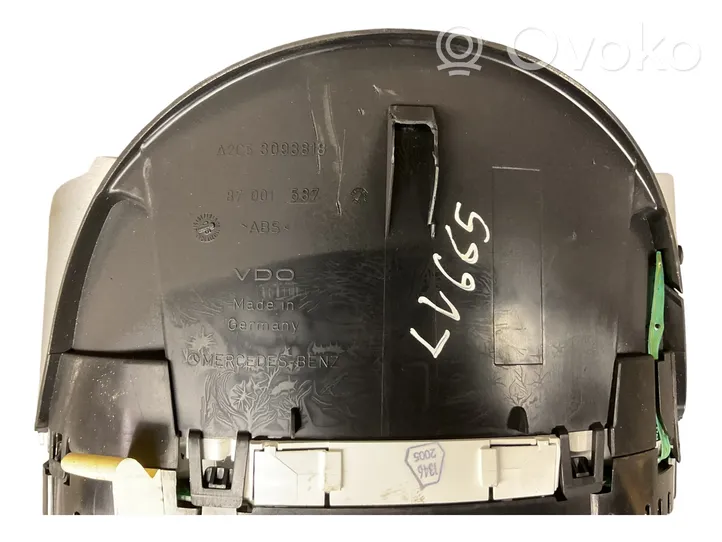 Mercedes-Benz SLK R170 Geschwindigkeitsmesser Cockpit A2C52085035