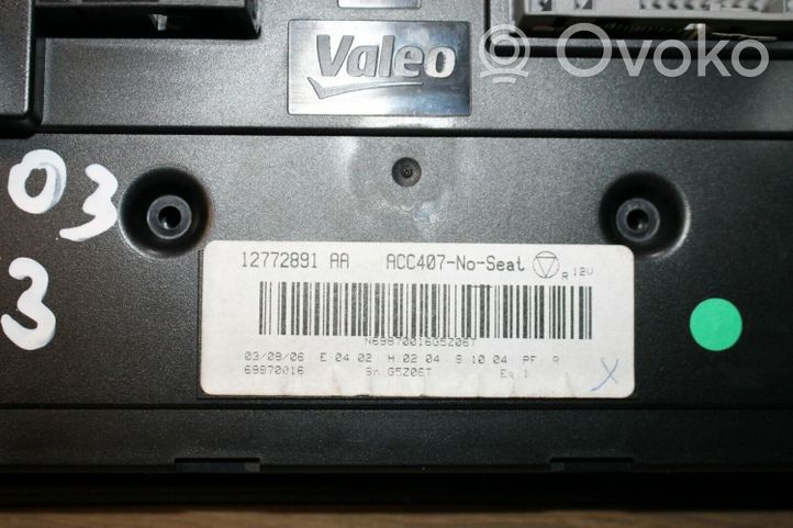 Saab 9-3 Ver2 Centralina del climatizzatore 12772891AA