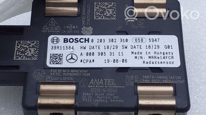 Mercedes-Benz GLC X253 C253 Radar / Czujnik Distronic 0203302310