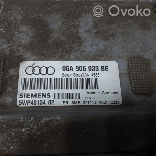 Audi A3 S3 8L Sterownik / Moduł ECU 06A906033BE