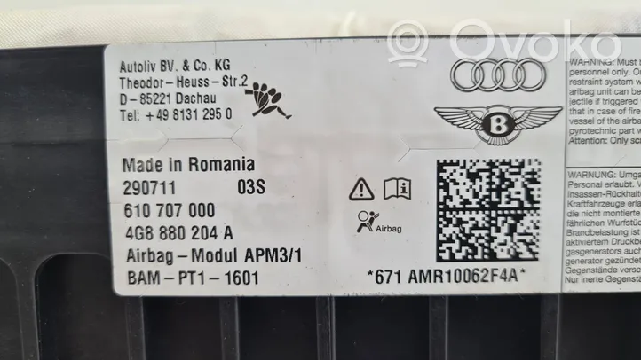 Audi A7 S7 4G Matkustajan turvatyyny 4G8880204A