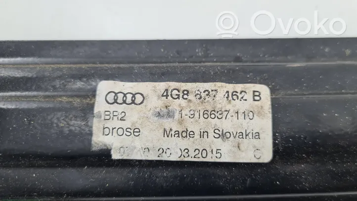 Audi A7 S7 4G Mechanizm podnoszenia szyby tylnej bez silnika 4G8837462B