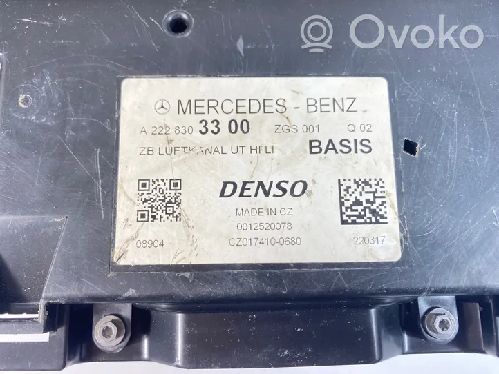 Mercedes-Benz S W222 Conduit d'air (cabine) A2228303300