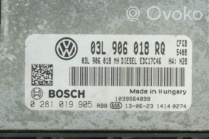 Skoda Superb B6 (3T) Sterownik / Moduł ECU 03L906018RQ