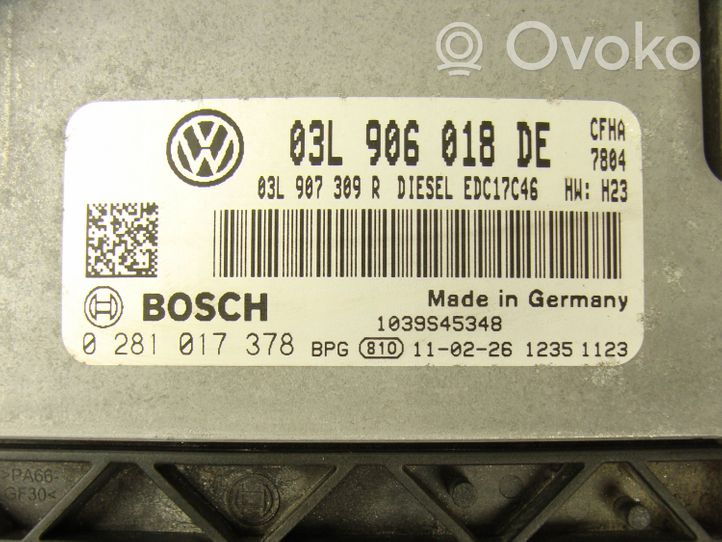 Volkswagen Caddy Moottorin ohjainlaite/moduuli 0281017378