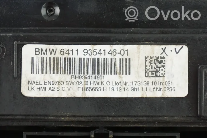 BMW 1 F20 F21 Ilmastoinnin ohjainlaite 9348827