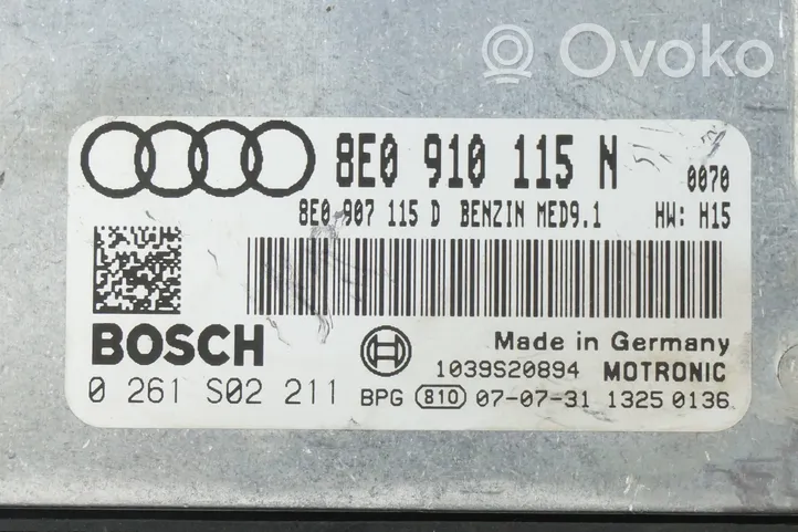 Audi A4 S4 B7 8E 8H Centralina/modulo del motore 8E0910115N