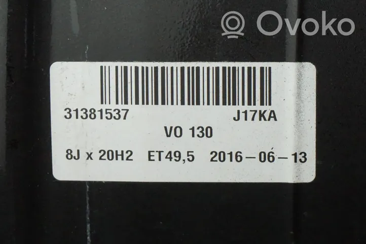 Volvo S90, V90 Обод (ободья) колеса из легкого сплава R 20 31381537