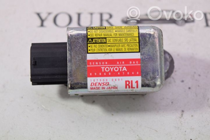Toyota Prius (XW20) Sensor impacto/accidente para activar Airbag 8986047040