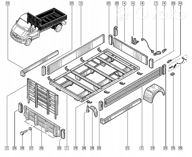 Renault Master II Rivestimento paraspruzzi passaruota anteriore 7700353466