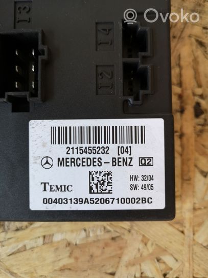Mercedes-Benz CLS C219 Module confort 2115455232