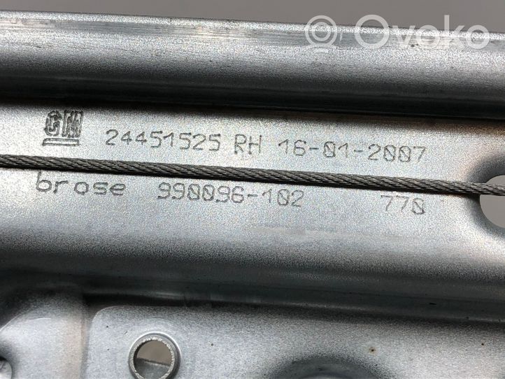Opel Vectra C Ręczny podnośnik szyby drzwi tylnych 24451525