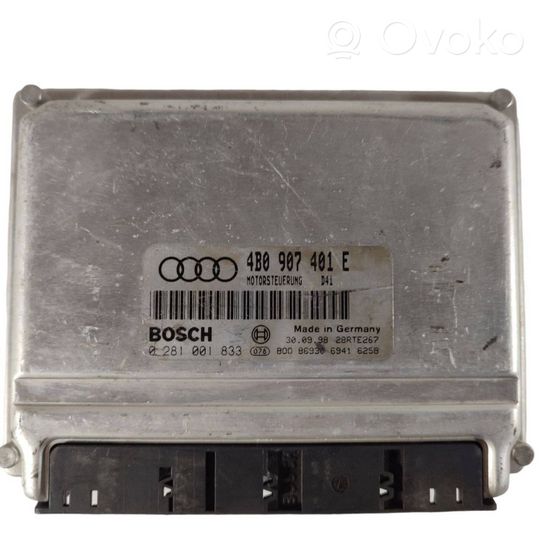 Audi A6 S6 C5 4B Moottorin ohjainlaite/moduuli 4B0907401E