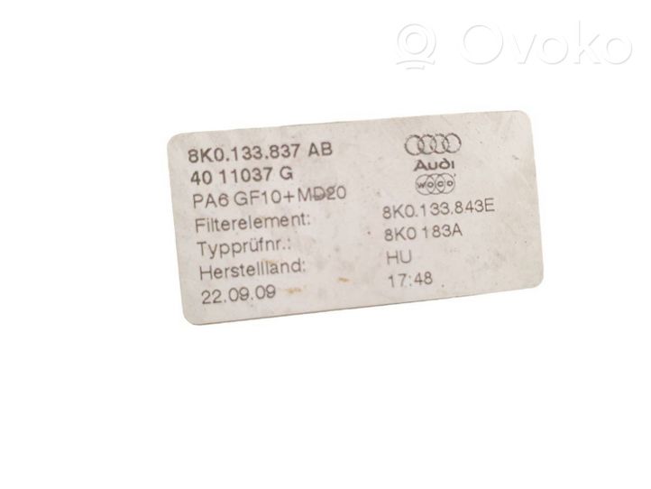 Audi A4 S4 B8 8K Scatola del filtro dell’aria 8K0133835AB