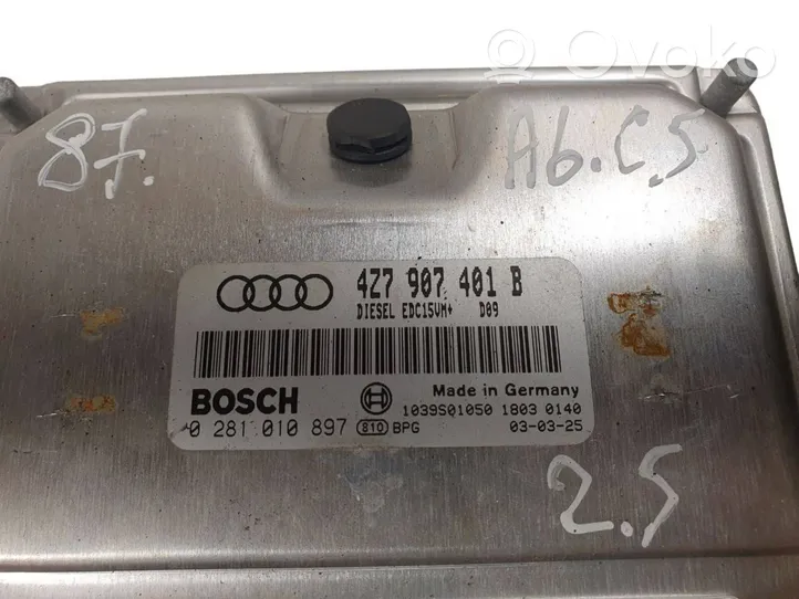 Audi A6 Allroad C5 Calculateur moteur ECU 4Z7907401B