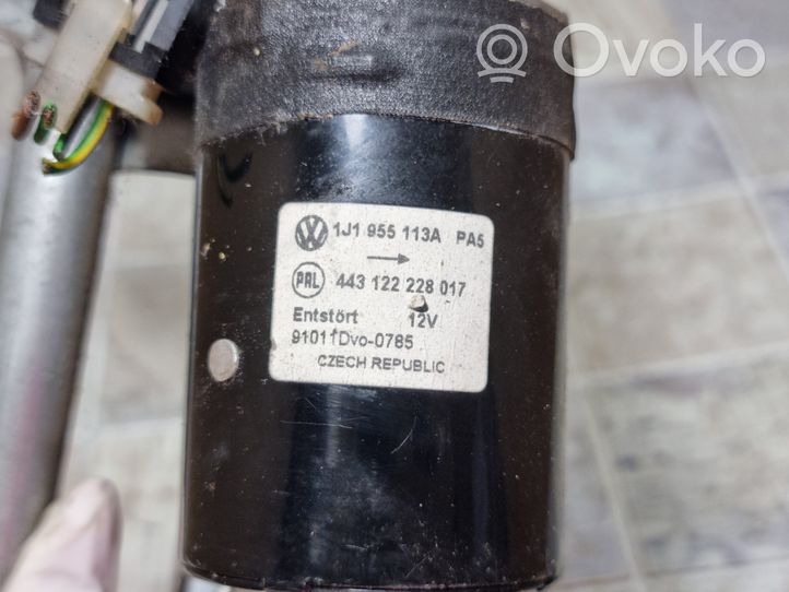 Audi A3 S3 8L Mechanizm i silniczek wycieraczek szyby przedniej / czołowej 1J0955325A