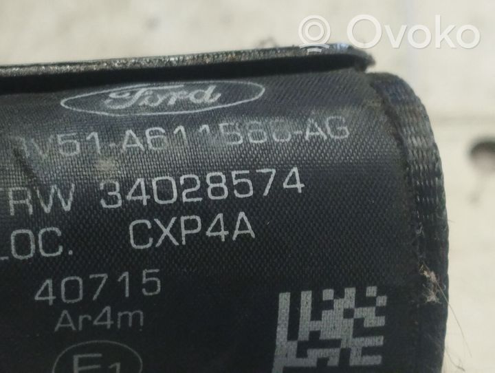 Ford Fiesta Pas bezpieczeństwa fotela tylnego 8V51A611B66AG